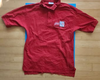 Vintage USA VM 1994 Pikétröja Herr L Bomull Coca Cola Fotboll