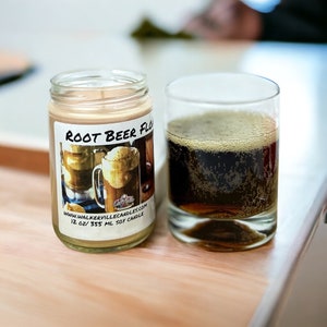 Root Beer Float Kokos Soja 375 ml Ljusveke i Trä