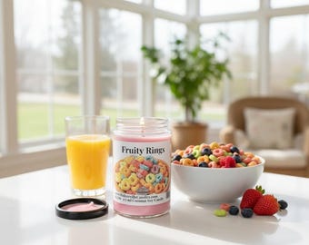 Fruity Rings Kokos-Soja-Duftkerze (375 ml)