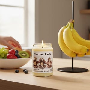 Monkey Farts Coconut Soy 12.5 oz/ 375 ml Candle