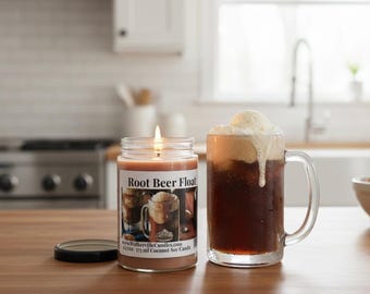 Root Beer Float Coconut Soy 12.5 oz/ 375 ml Candle Wood Wick
