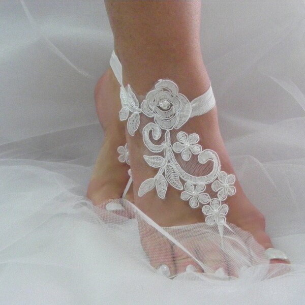 Beach Wedding Barefoot Sandals, Bridesmaid Gift, Wedding Anklets, Wrist Sandals, Destination Wedding,  Bride of Honour Gifts, Bridesmaids