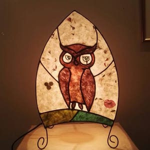 unique lamp with owl