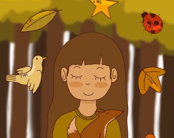 Kids height poster and matching indoor and out door stickers