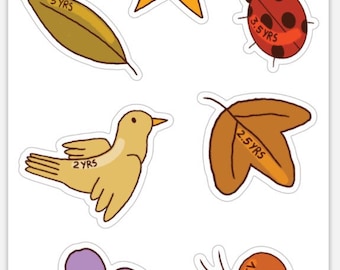 Indoor and outdoor height chart stickers