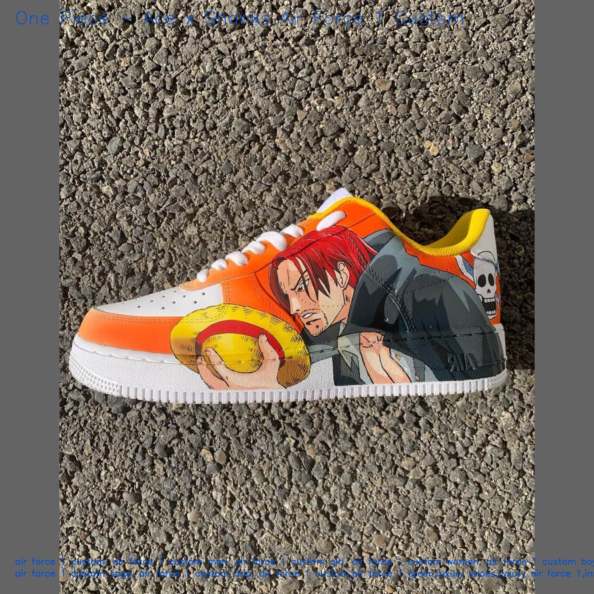 Nike Air Force 1 x One Piece anime sneakers 🏴‍☠️ Dm to order