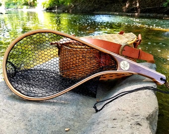 Handcrafted Offset Trout Net: Iowa Artisan Fishing Lanyard