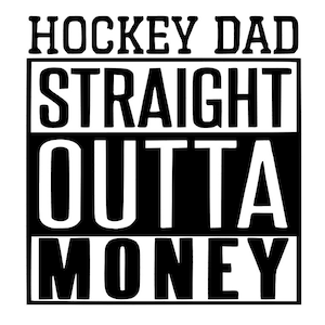 Hockey papá directamente fuera de dinero SVG