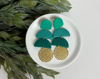 CLAY EARRINGS + lightweight + hypoallergenic + handmade + statement earring