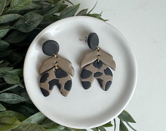 CLAY EARRINGS + lightweight + hypoallergenic + handmade + statement earring