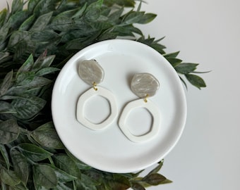 CLAY EARRINGS + lightweight + hypoallergenic + handmade + statement earring