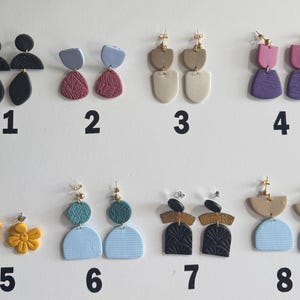 CLEARANCE collection | polymer clay + statement earring + hypoallergenic + handmade |