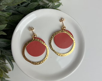 CLAY EARRINGS + lightweight + hypoallergenic + handmade + statement earring
