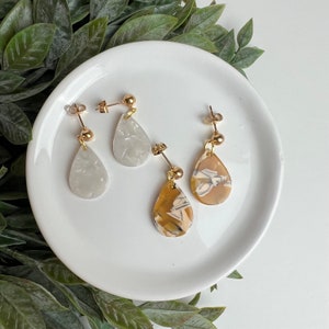 ACRYLIC EARRINGS + lightweight + hypoallergenic + statement earring
