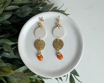 CLAY EARRINGS + lightweight + hypoallergenic + handmade + statement earring