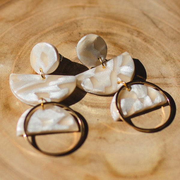 Pendientes de arcilla hechos a mano / Colección Michelangelo / Clay+