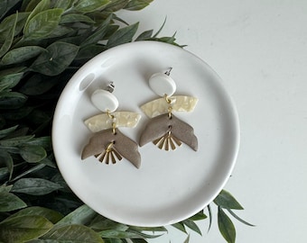 CLAY EARRINGS + lightweight + hypoallergenic + handmade + statement earring