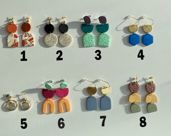 CLEARANCE collection | polymer clay + statement earring + hypoallergenic + handmade |