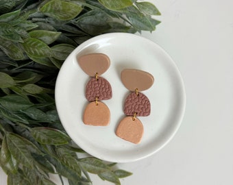 CLAY EARRINGS + lightweight + hypoallergenic + handmade + statement earring