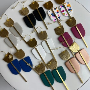 CLAY EARRINGS + lightweight + hypoallergenic + handmade + statement earring