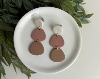 CLAY EARRINGS + lightweight + hypoallergenic + handmade + statement earring