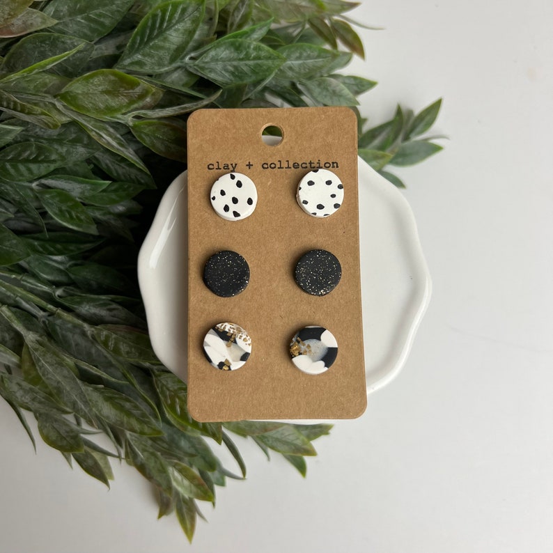 CLAY EARRINGS Mini Stud Packs Lightweight Hypoallergenic Etsy