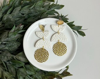 CLAY EARRINGS + lightweight + hypoallergenic + handmade + statement earring