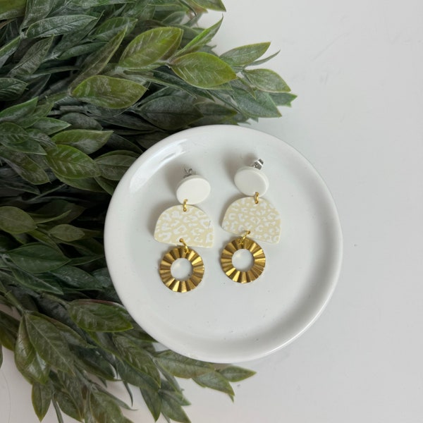 CLAY EARRINGS + lightweight + hypoallergenic + handmade + statement earring