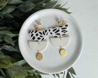 CLAY EARRINGS + lightweight + hypoallergenic + handmade + statement earring