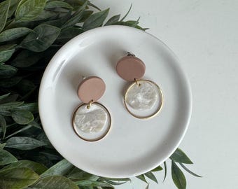 CLAY EARRINGS + lightweight + hypoallergenic + handmade + statement earring