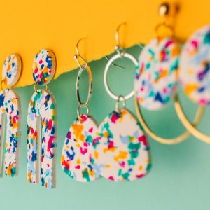 Handmade Clay Earrings | The Confetti | Clay + Collection