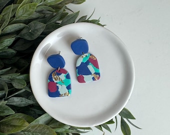 CLAY EARRINGS + lightweight + hypoallergenic + handmade + statement earring