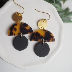 CLAY + ACRYLIC EARRINGS + lightweight + hypoallergenic + handmade + statement earring