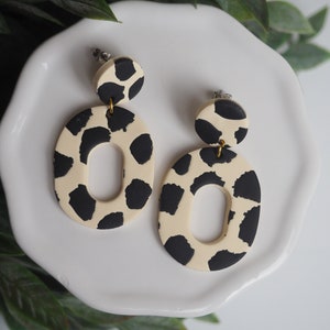 CLAY EARRINGS + lightweight + hypoallergenic + handmade + statement earring