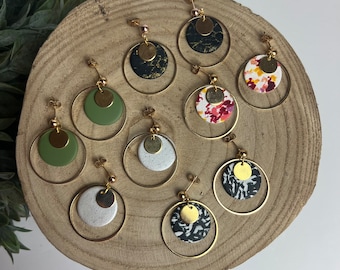 CLAY EARRINGS + lightweight + hypoallergenic + handmade + statement earring