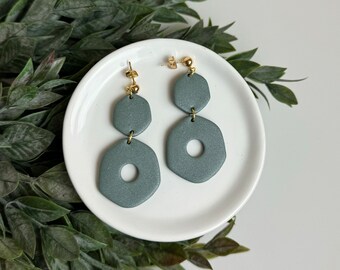 CLAY EARRINGS + lightweight + hypoallergenic + handmade + statement earring