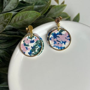 CLAY EARRINGS + terrazzo + handmade + statement earring