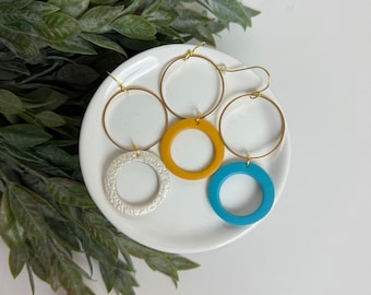 CLAY EARRINGS + lightweight + hypoallergenic + handmade + statement earring