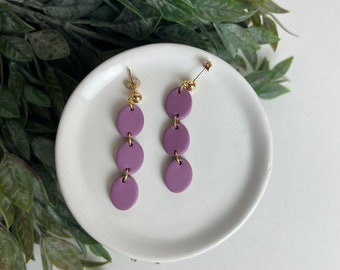 CLAY EARRINGS + lightweight + hypoallergenic + handmade + statement earring