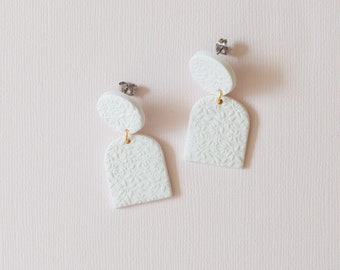 Handmade Clay Earrings | The Peony | Clay + Collection