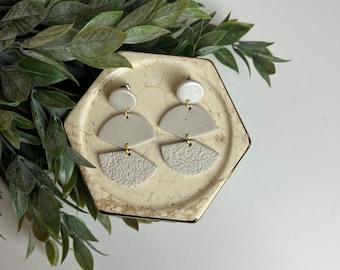 CLAY EARRINGS + lightweight + hypoallergenic + handmade + statement earring