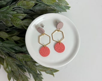 CLAY EARRINGS + lightweight + hypoallergenic + handmade + statement earring