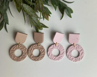 CLAY EARRINGS + lightweight + hypoallergenic + handmade + statement earring