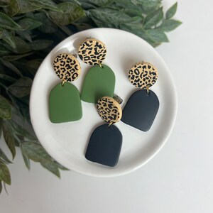 CLAY EARRINGS + lightweight + hypoallergenic + handmade + statement earring