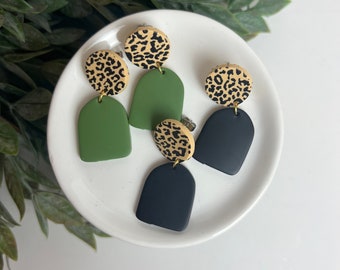 CLAY EARRINGS + lightweight + hypoallergenic + handmade + statement earring