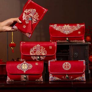 Enveloppes rouges pour mariage, fiançailles, anniversaire, célébrations du nouvel an.