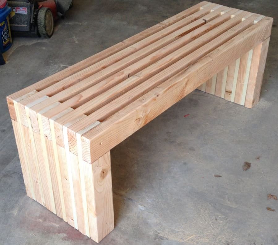PLANS for 72 long Park Bench DIY 2x4 wood design Patio Etsy