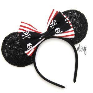 Pirates Mickey Ears, Pirates Minnie Ears, Pirates Ears, Skull Mickey Ears, Pirates of the Carribean Mickey Ears, Skull Ears, Pirate Mickey