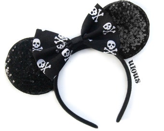 Pirates Mickey Ears, Pirates Minnie Ears, Pirates Ears, Skull Mickey Ears, Pirates of the Carribean Mickey Ears, Skull Ears, Pirate Mickey