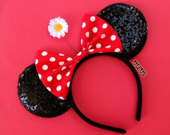 Vintage Minnie Ears, Minnie Mouse Ears, Disney Ears, Vintage Minnie, Minnie Ears, Daisy Minnie Mouse Ears, Classic Minnie Ears, Minnie